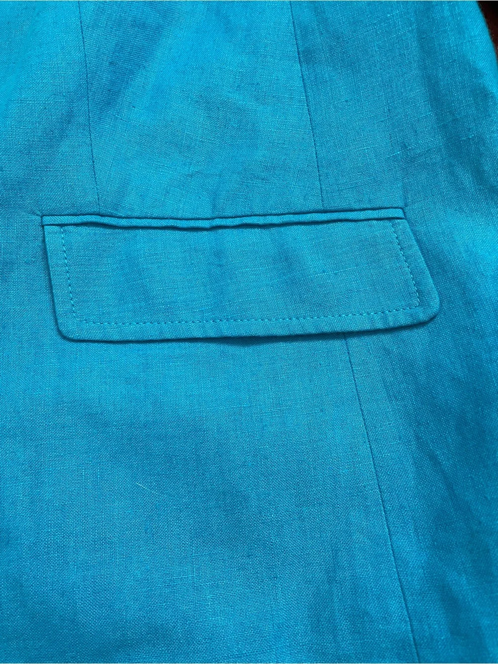 Talbots Bright Turquoise Linen-Blend Blazer women’s size 18W
